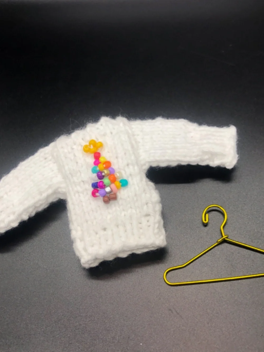 Mini Crochet Sweater Ornament, Tiny Christmas Tree Ornaments Handmade, Gift Tag